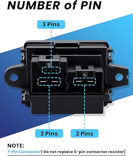 Miniatura 4 de Resistencia de motor soplador compatible con selectos Chevy Silverado Suburban Tahoe Camaro EquinoxGMC Sierra YukonBuickCadillacDodgeChryslerOpel