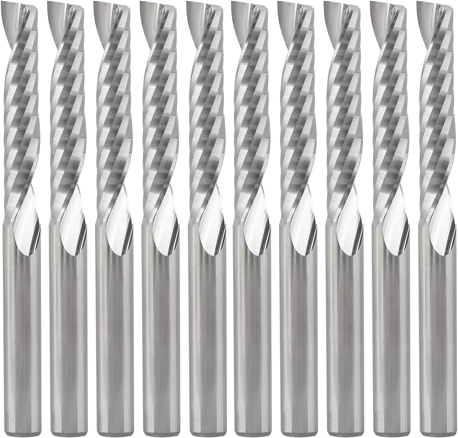 EU_HOZLY Titanium Coat Carbide Lot de 10 embouts rotatifs CNC 3,0 x 12 mm