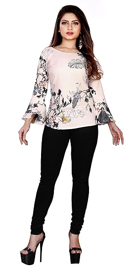 KV sales Womens & Girls Floral Printed Top with Full Sleeves for Office Wear, Casual Wear