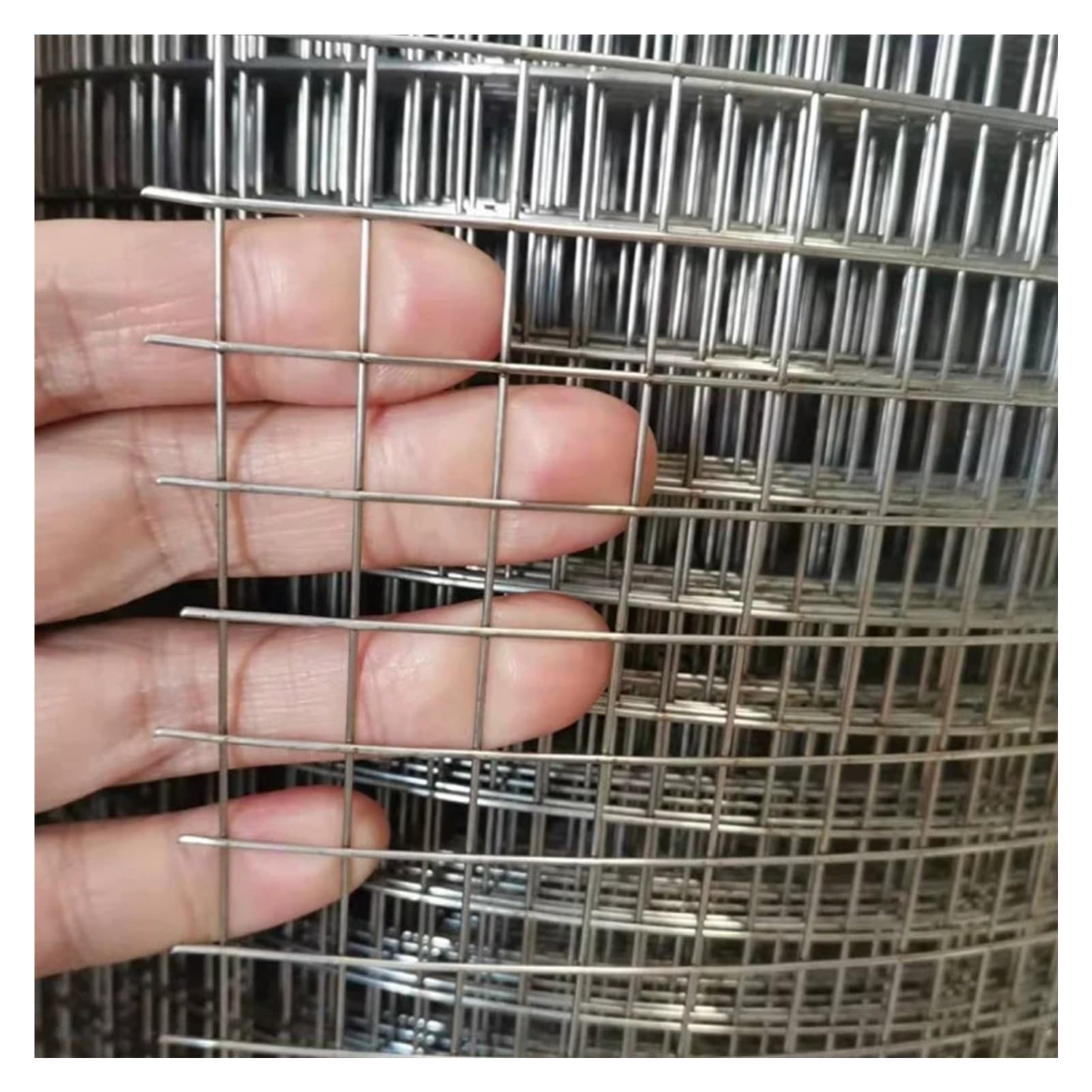 VXHCS Malla Soldada de Acero Inoxidable 304 Valla de Protección de Escalera 13mm/1mm Red para Jaulas de Animales, para Campo de Fútbol Jardín(0.5x5m)