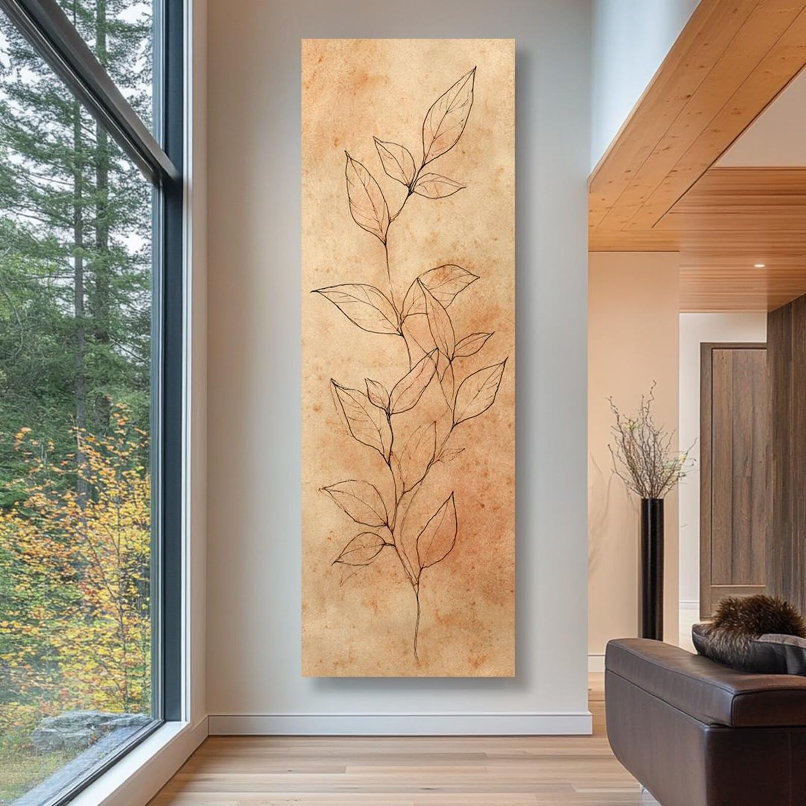 Tableau vertical pour bureau et salon format long 70 x 210 cm - 7