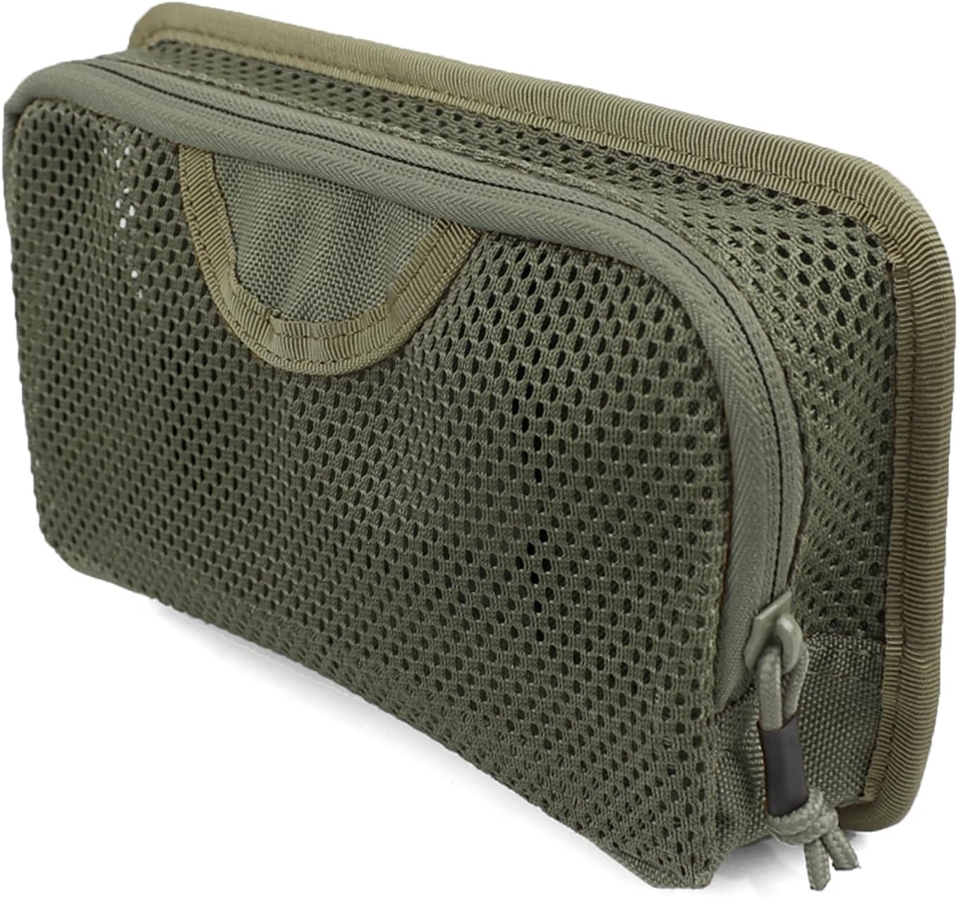 LIVANS Tactical Mesh Zipper Pouch, Modular Insert Panel Organizer | EDC Utility Storage Pocket, Hook-N-Loop Fasteners, For Backpack Bag Accessories
