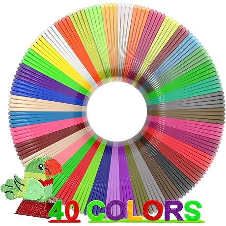 3D Doodler Start Refills, 40 Vibrant Colors for Stunning 3D Art Creations