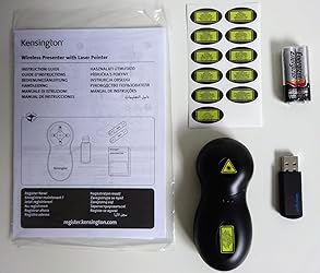 Kensington Wireless USB Powerpoint Presentation Clicker with Red Laser ...