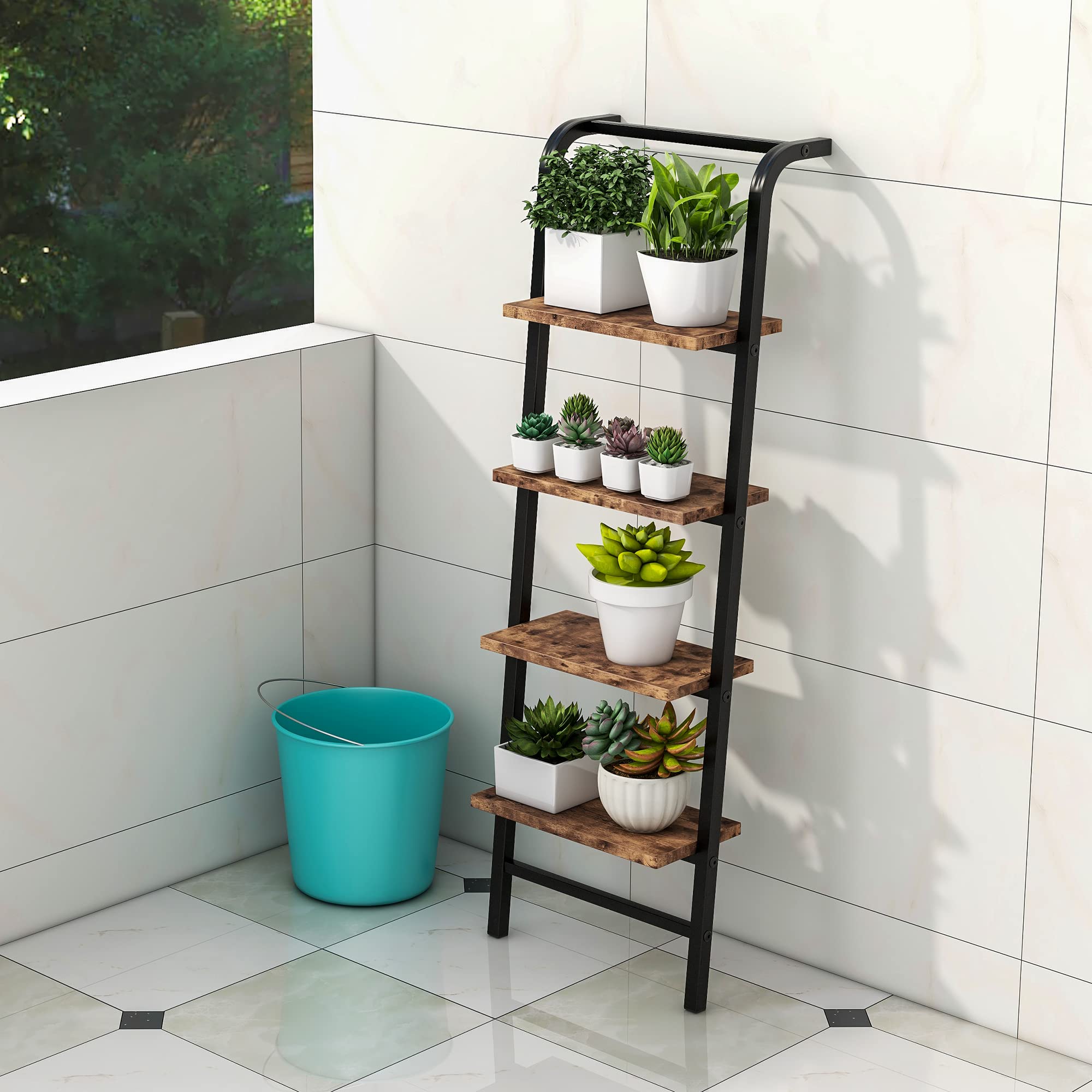 ラダーシェルフ　ラック　4段　棚 bonir-yhs_kdm-035