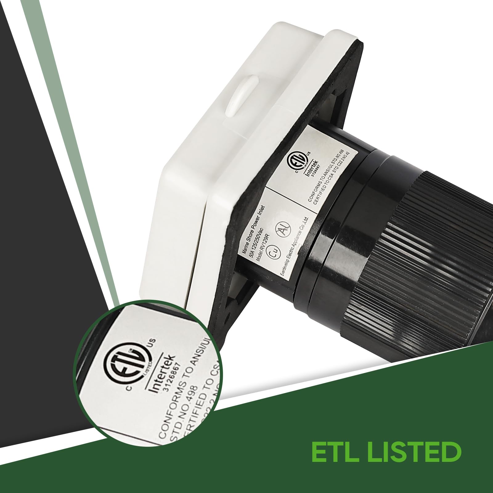 Snapklik.com : RVGUARD RV Power Inlet 50 Amp, 50 Amp Shore Power Inlet