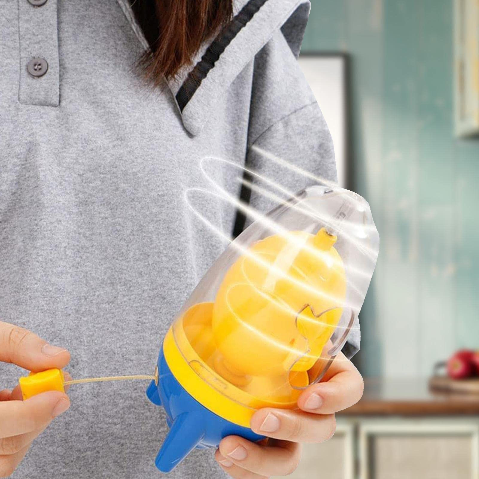 Shaker manuale per uova | Portable Golden Egg Maker, albume d'uovo e tuorlo spin Mixer Egg Scrambler con affettatrice e coulisse per realizzare uova dorate sode