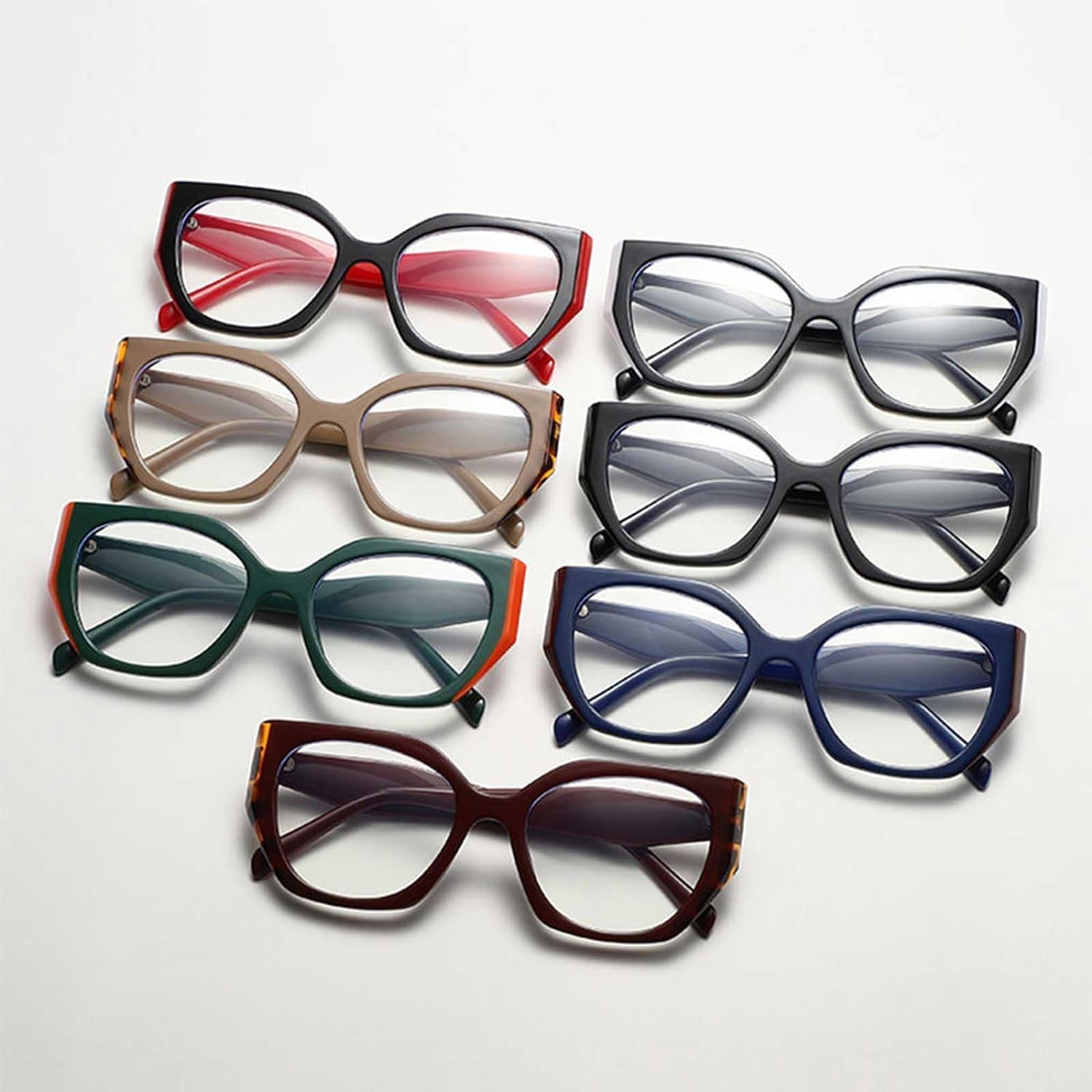 Montura de Gafas Retro, monturas de Gafas antiluz Azul para Hombre, monturas de Gafas de diseño Poligonal para Mujer, Montura de Gafas de Viaje