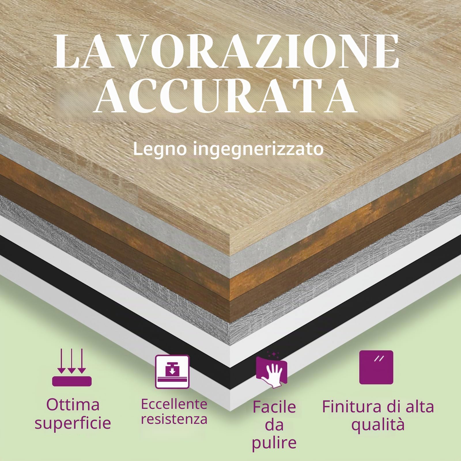 vidaXL Supporto monitor 100x24x13 cm, 2 livelli, Legno ingegnerizzato, Bianco, Alzata scrivania con spazio contenitore, Organizer, Mensola per schermo PC & laptop, Design elegante