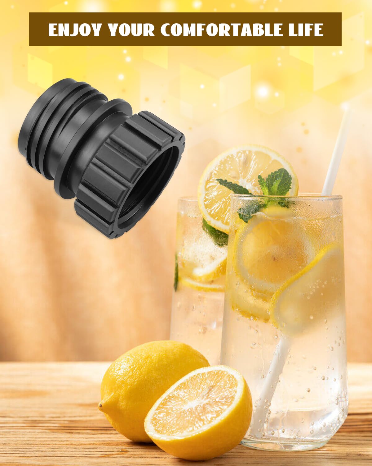 Adaptateur Bouteille Soda En Verre 0,7L Pour Machine Terra Soda - Connexion Valve à Vis - Tsudoku