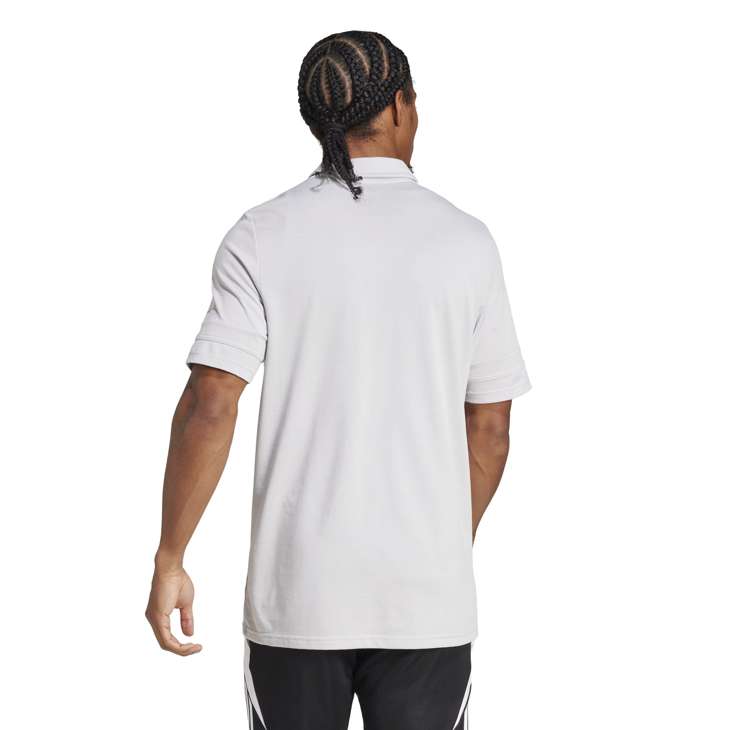 adidas Mezczyzni Squadra25 Cotton Polo Shirt, team light grey/white, XL Tall