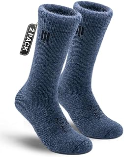 Alpaca Wool Boot Socks Men and Women, Heavyweight Thick Thermal Socks Cold Weather Hunting Hiking, Moisture Wicking