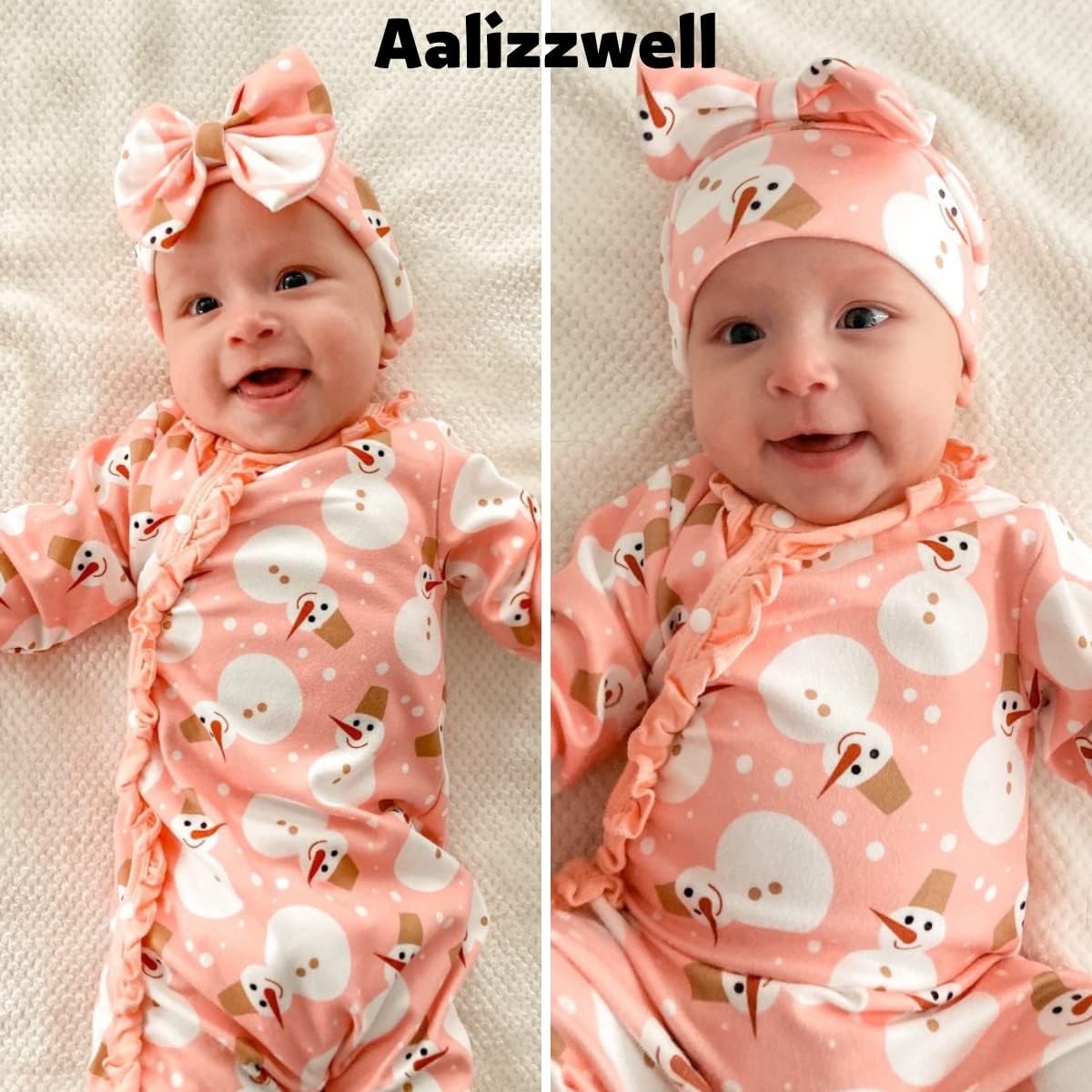 Aalizzwell Baby Girls Romper Outfit Fall Winter Clothes with Accessories