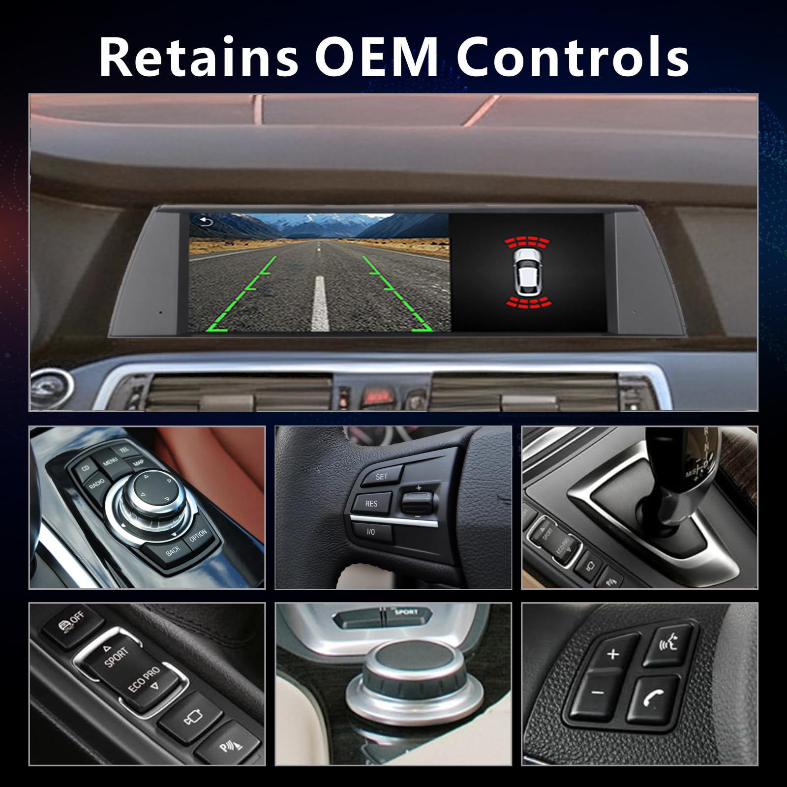 Fast Boot Linux Radio samochodowe kompatybilne z BMW serii F07 5GT (2010-2012) CIC iDrive Upgrade | Bluetooth/Wireless CarPlay/Android Auto, Retains OEM Controls