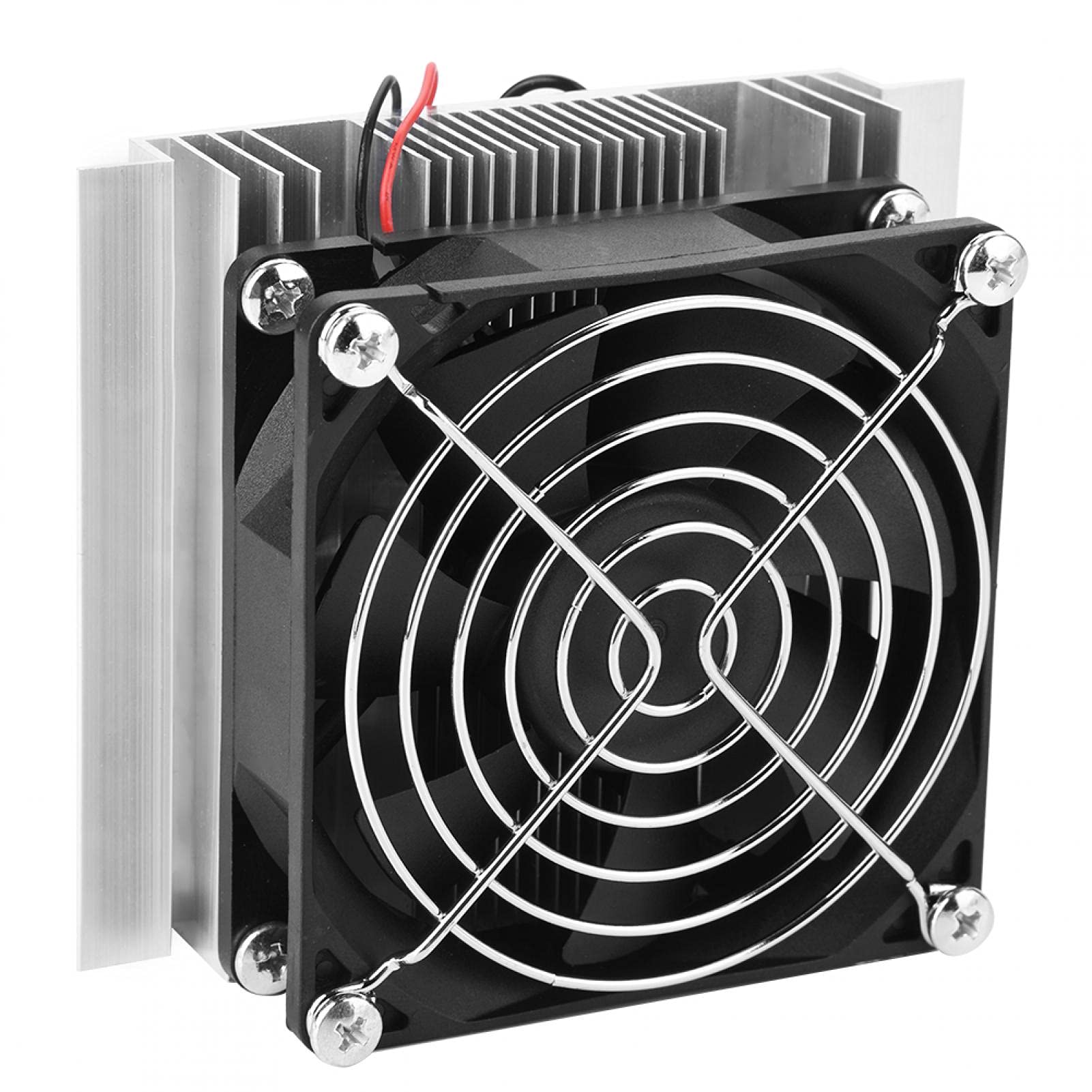 Chłodziarka termoelektryczna, półprzewodnikowa płyta chłodząca, 12 V aluminiowa półprzewodnikowa chłodziarka termoelektryczna Peltier chłodziarka na zimną płytę z wentylatorem Tec1-12706A