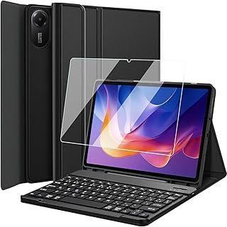 Nanhent Case with Spanish Keyboard Ñ for Xiaomi Redmi Pad 2 11 Inch 2025 Tablet, 9H Screen Protector, Magnetic Wireless Bl…