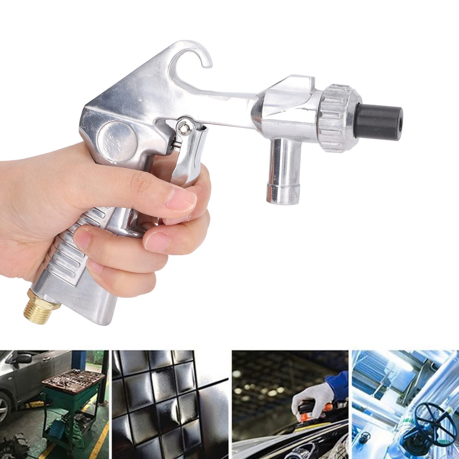 YAOGOHUA Sandblaster Sand Blaster Sandblasting Spray Gun Tool Set Kit with Nozzle for Polishing