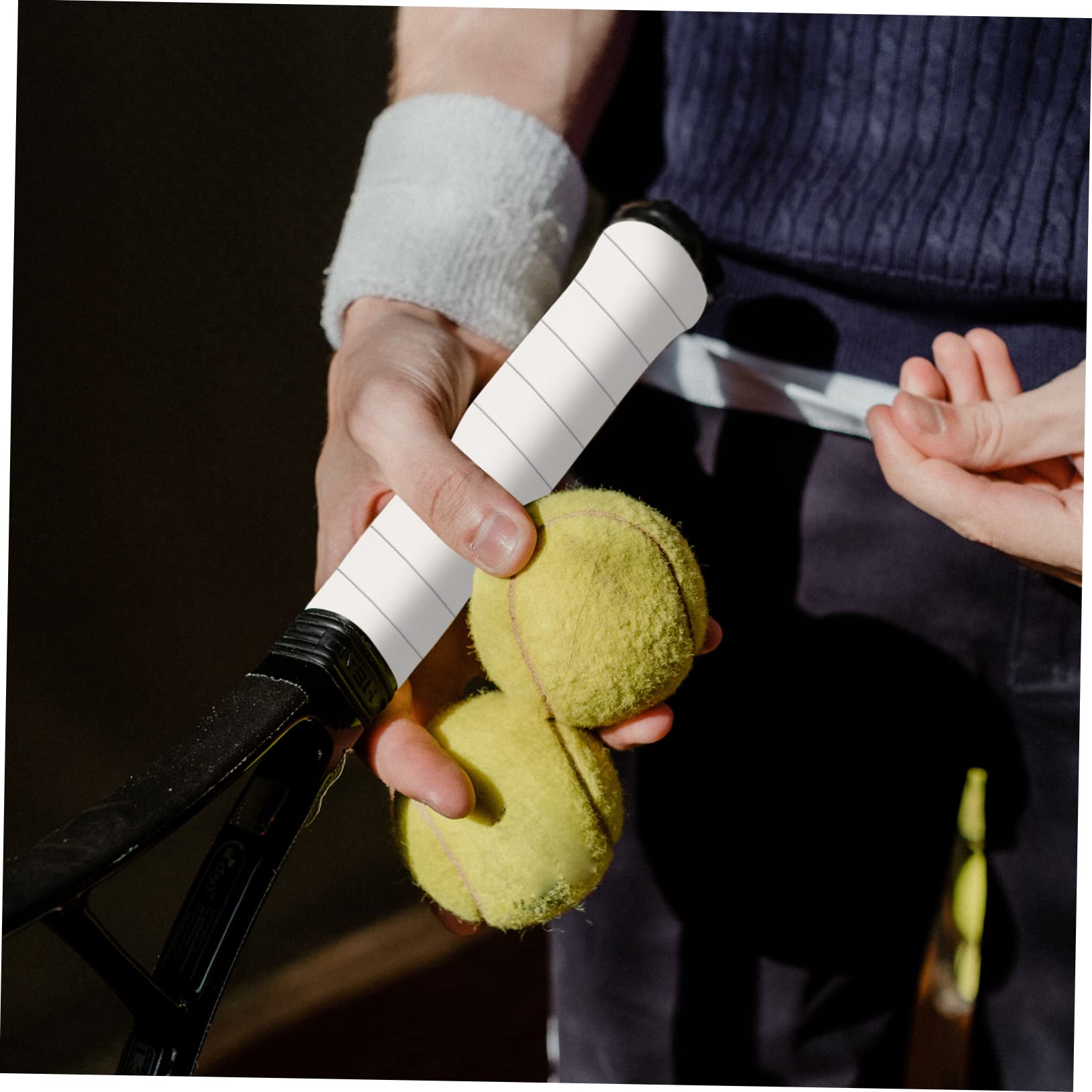 ifundom 2 Rolls Head Tennis Racket Tape Frame Tape for Racquets TPU Material Easy to Apply