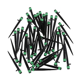 ATORSE 50Pcs Drip Irrigation System Kit Dripper Self Watering Spikes Plant Flower Green