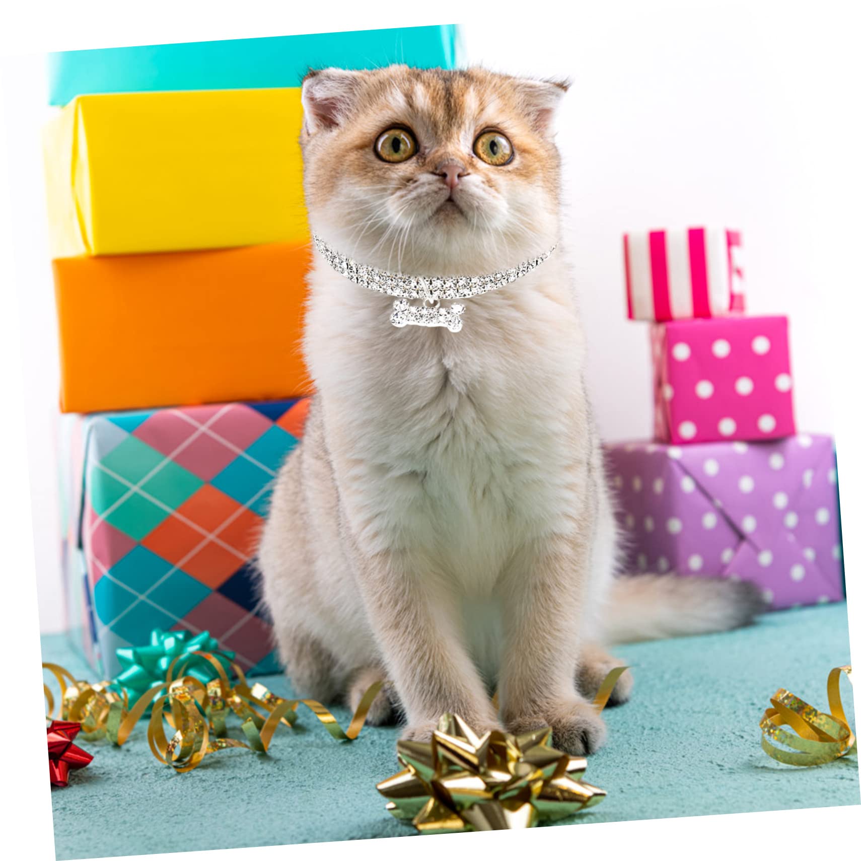 Didiseaon 9pezzi Collane Decorative Per Cani e Gatti Rhinestone Da Collari Regolabili e Resistenti Per Animali Domestici Accessori Eleganti e Confortevoli Per Fido e Micio
