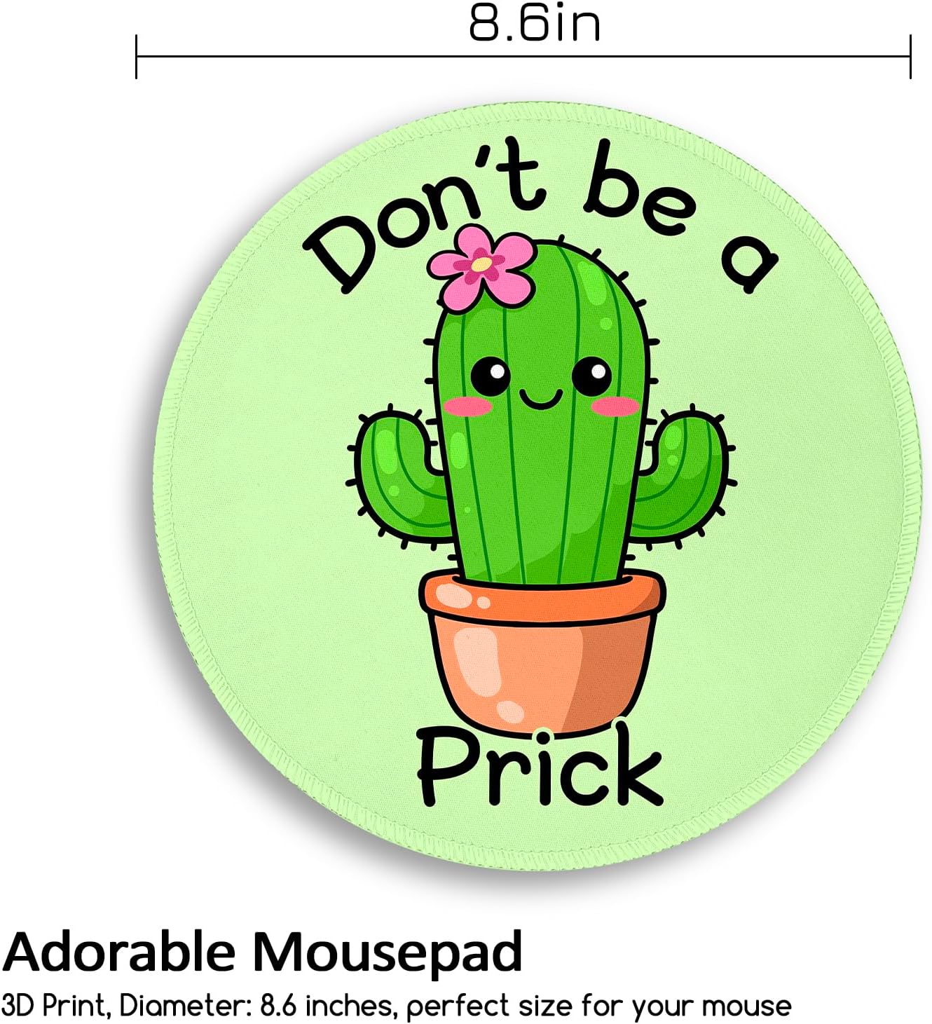 Funny Cute Work Mouse Pad, Small Round Mousepad for Desk, Laptop image 4