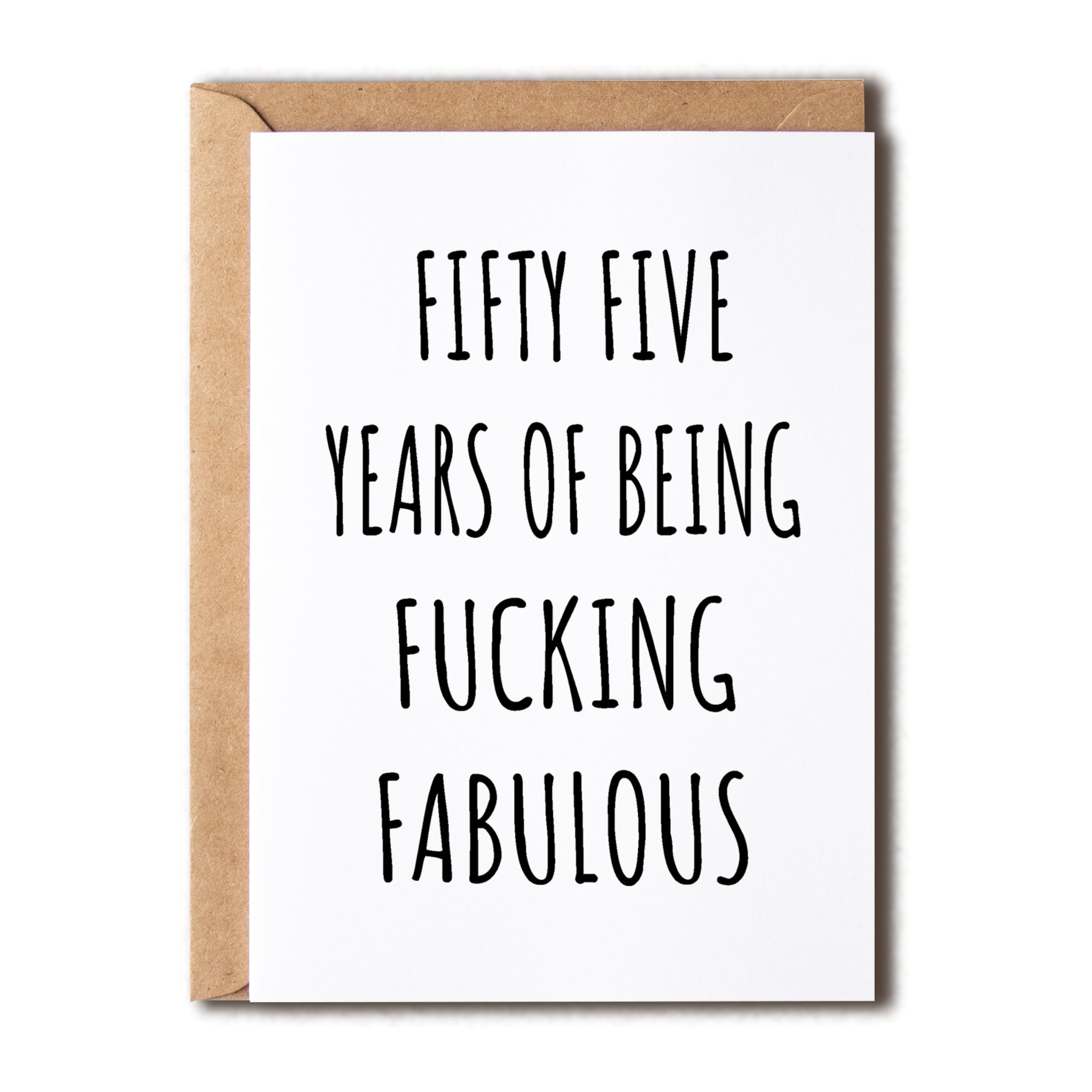 NTVShop 55th Birthday Card - Funny, Sarcastic Greeting for Him/Her
