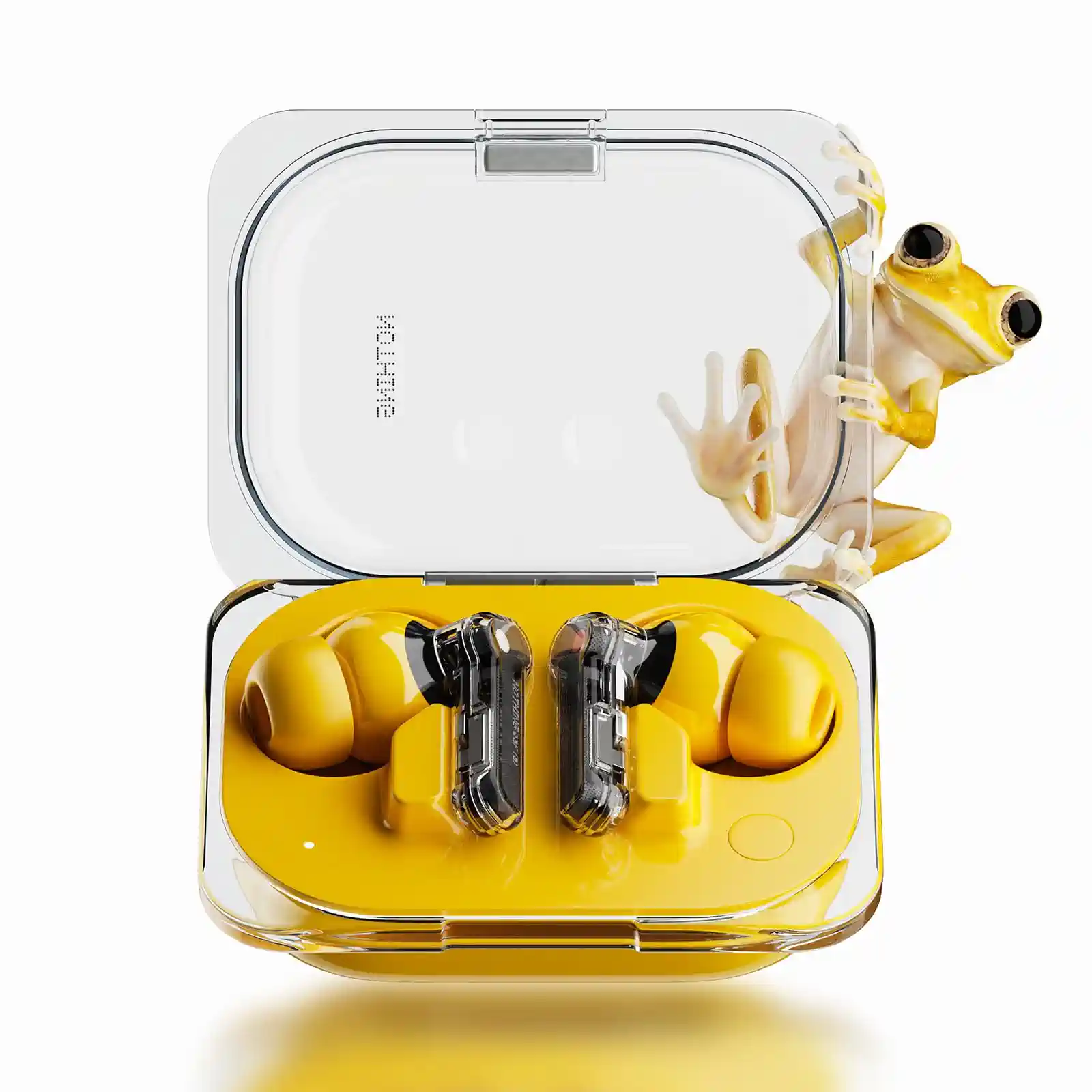 Nothing Ear (a) kopfhörer kabellos Bluetooth mit ANC, Bass-Enhance-Algorithmus und bis zu 42,5 Stunden Wiedergabezeit - Gelb