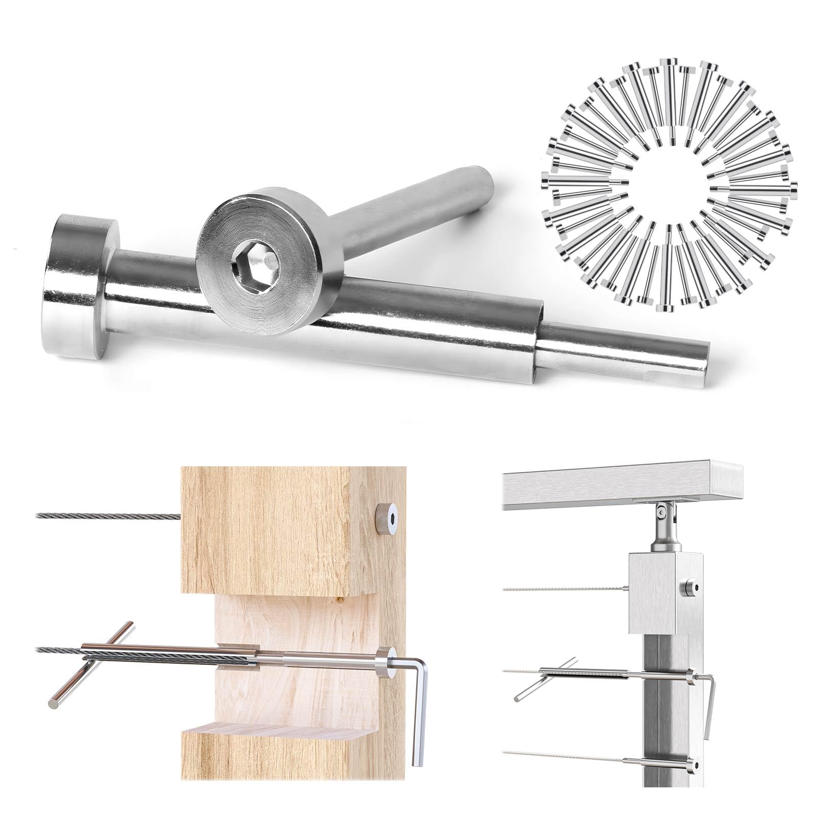 Patent] Muzata 40Pack Cable Railing Hardware Tensioner & Terminal