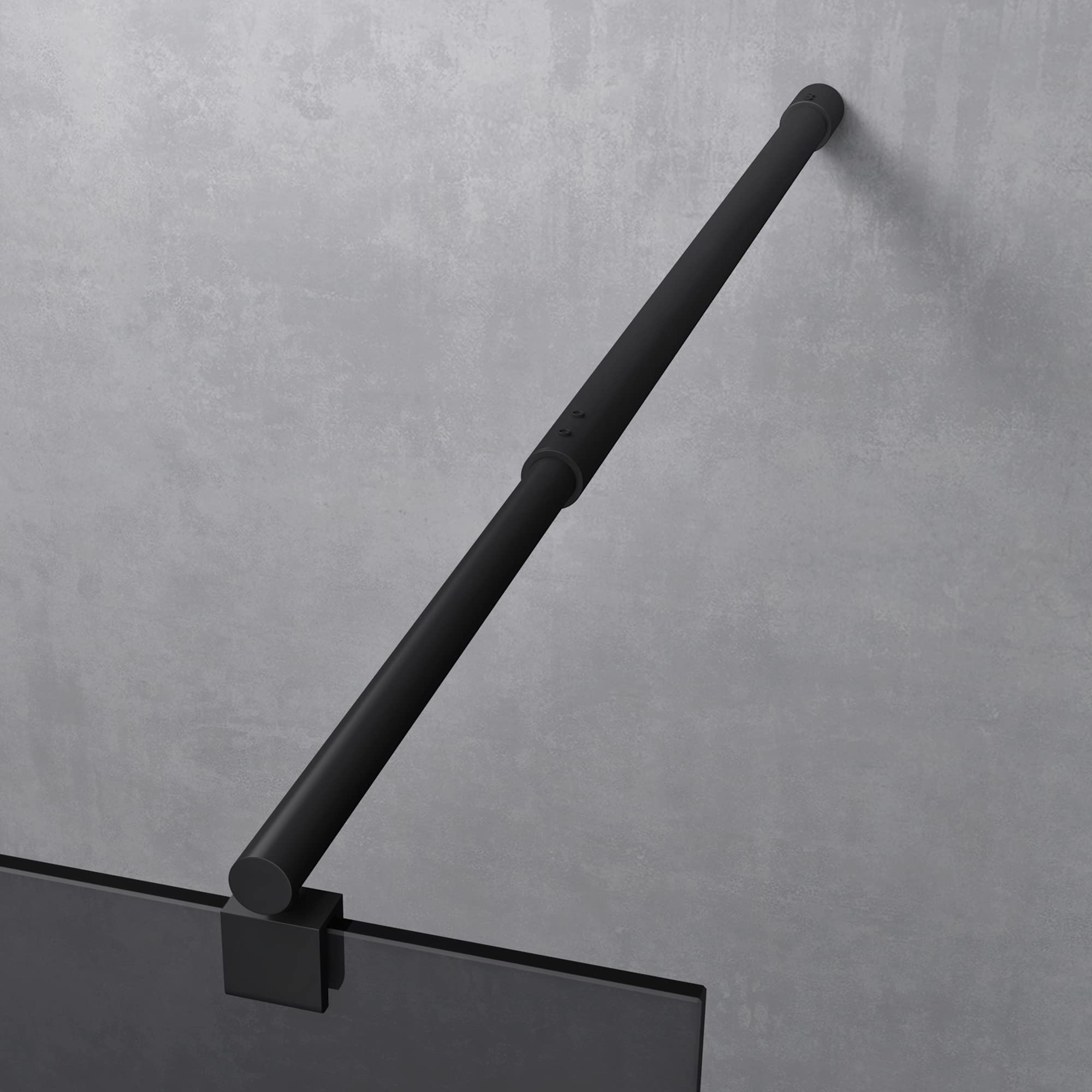 doporro Paroi de Douche Pare-Douche Verre de Securite Gris Teinté 8mm Douche à L'Italienne Barre de Stabilisation Inox Bremen1VG 130x200cm