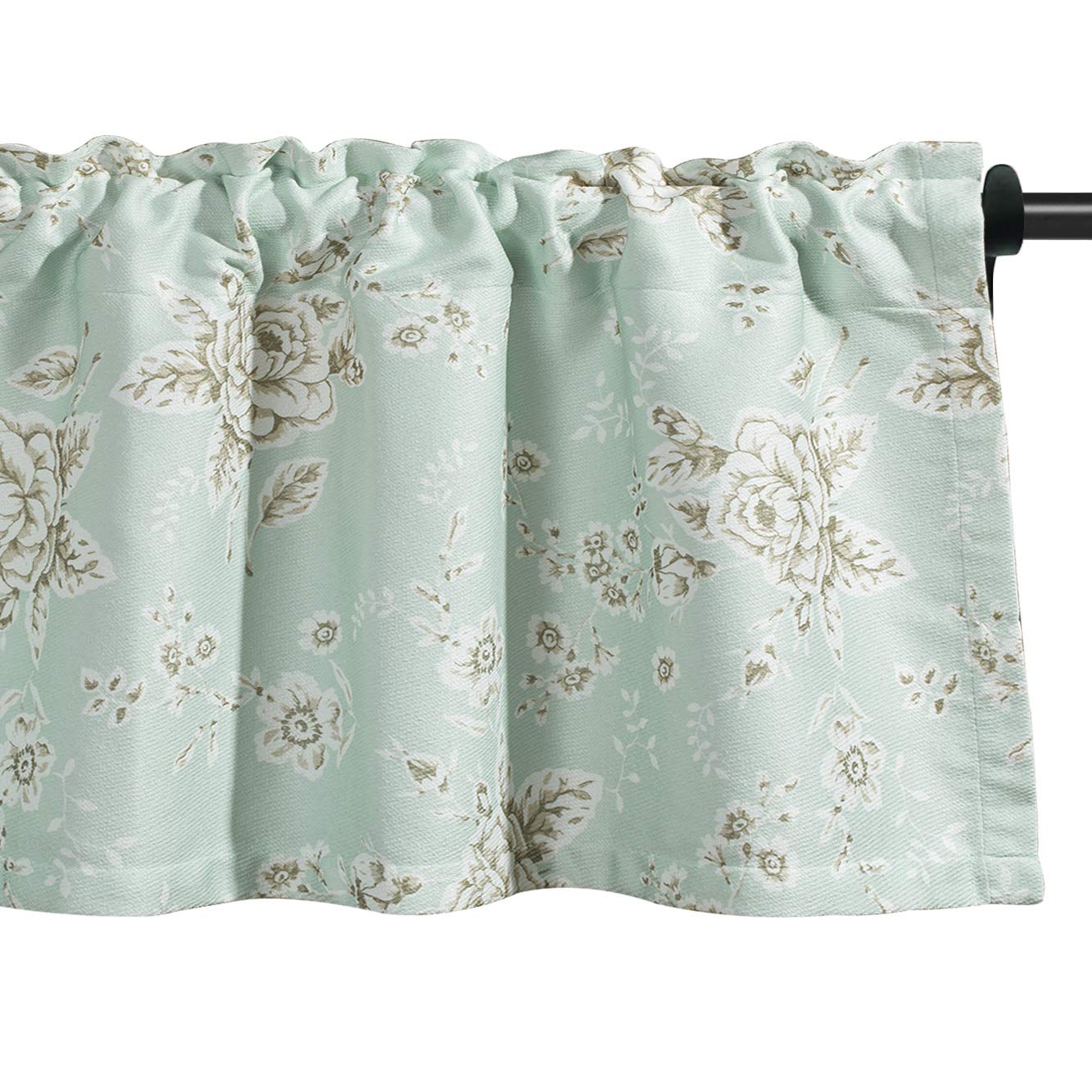 Buy VOGOL Flowers Printed Valances for Windows, Rod Pocket Living Room Kitchen Valance, W52xL18