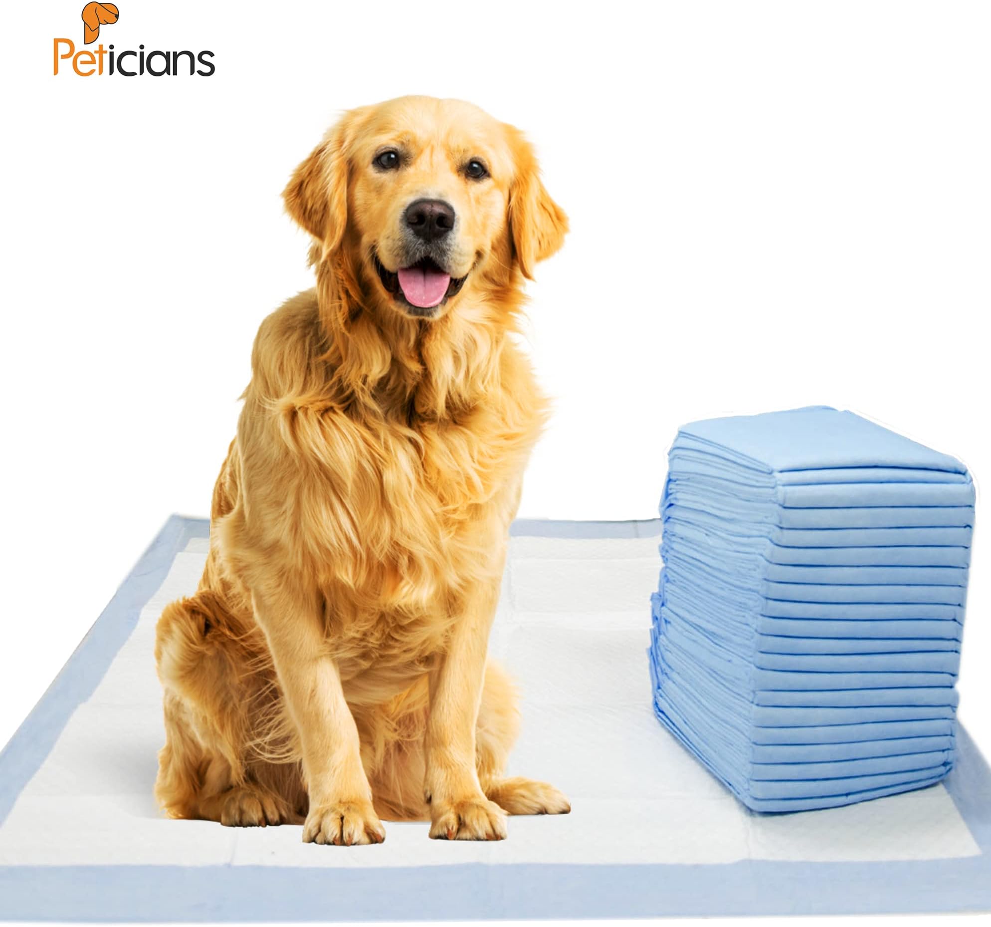 PeticiansPee Pads for Dogs 60x60 cm 40 Count | Leak-Proof Wee Wee Pee Pads for Dogs | Absorbent Potty Training Pads for Dogs | High Quality Pet Pee Pads Disposable | Pet Training Supplies