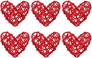 Natural Wicker Rattan Heart Shaped Balls DIY Craft Vase Filler Hanging B...