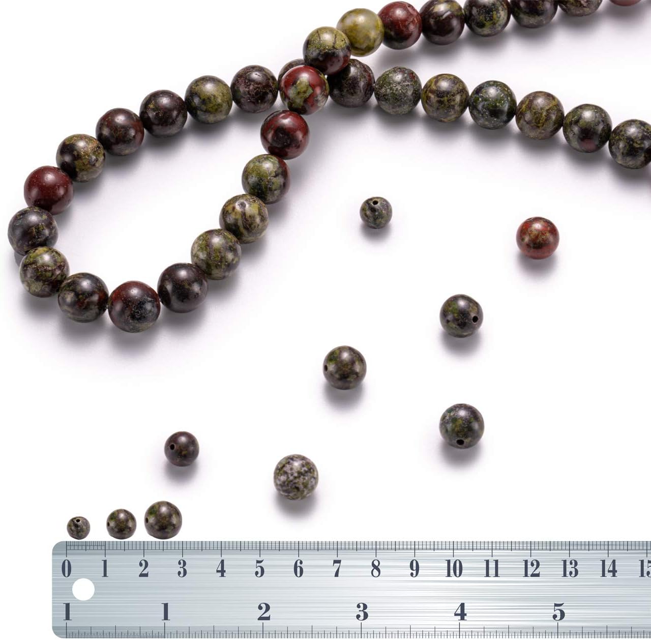 BEADIA Natural African Turquoise Stone Round Loose Semi Gemstone Beads for Jewelry Making 4MM 38cm/Strand African Turquoise 4mm