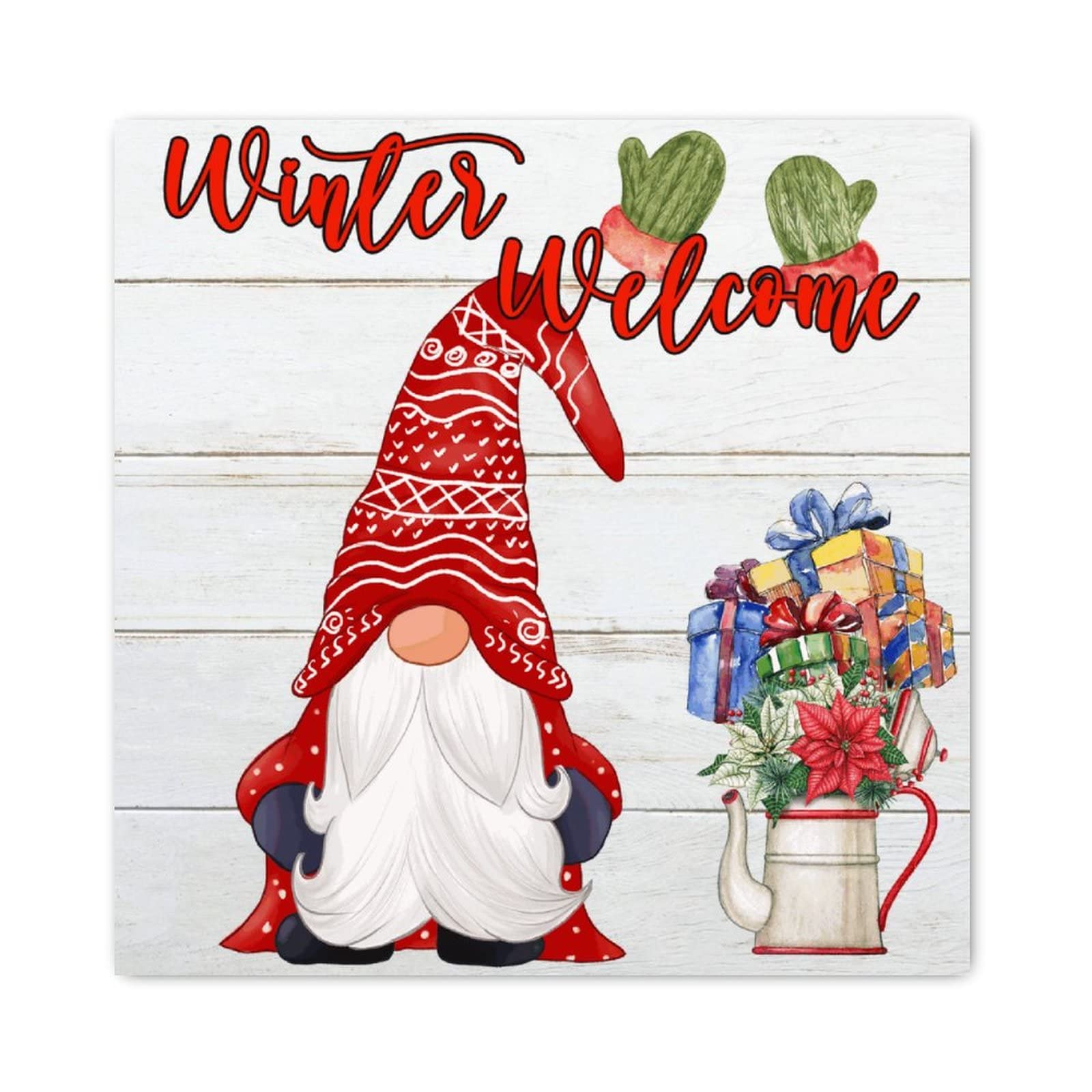 Panneau en bois Welcome idée cadeau de Noël personnalisé pour maison