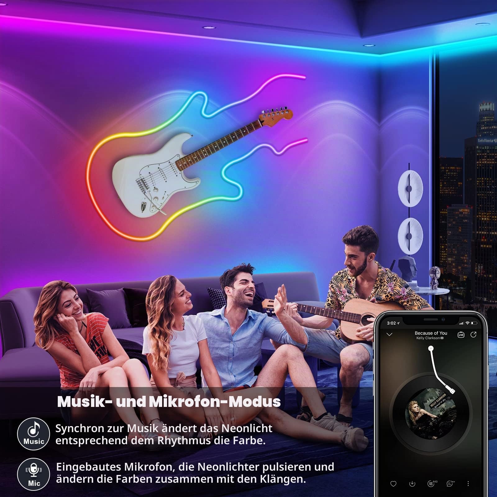 10M Neon LED Strip, Flexible LED Strips, RGB Control with App/Remote, Waterproof, Music Sync Gaming Strip Lights for Bedroom Indoor, IP65 Outdoor RGB Neon Lights,Multiple Modes