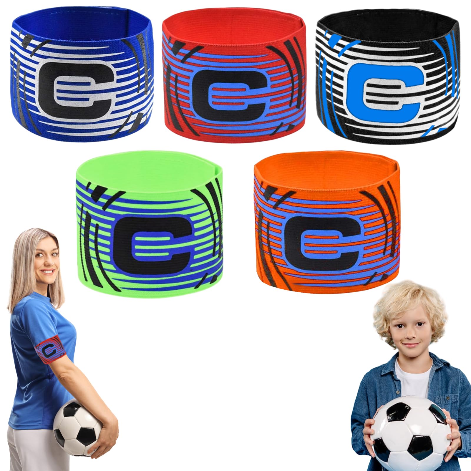 Fasce Da Capitano Calcio 4 Pezzi - Regolabili, Multicolore, Per Bambini E Adulti - Foto 8