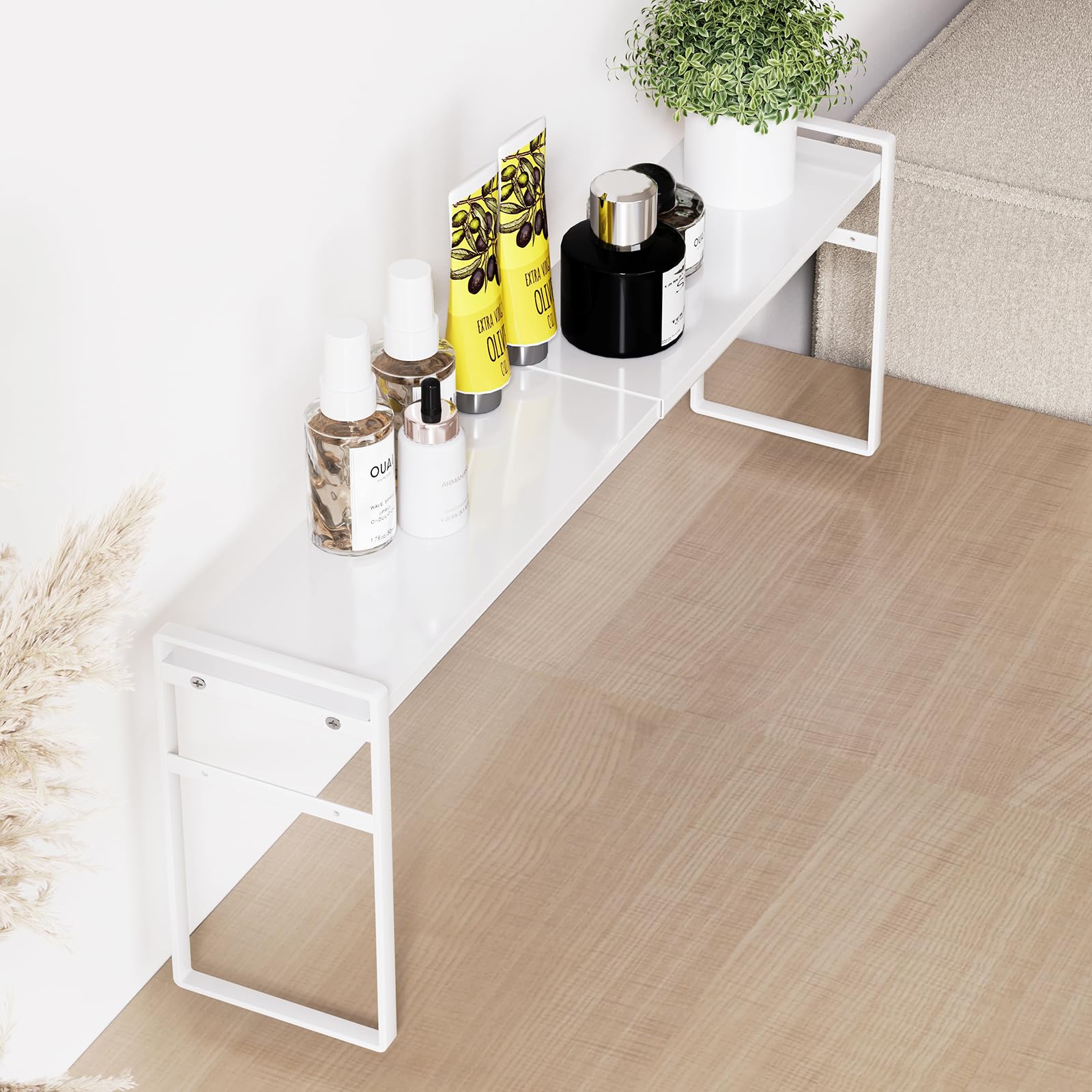 Amazon.co.jp: コの字ラック デスク上/キッチン伸縮収納棚 ミニラック