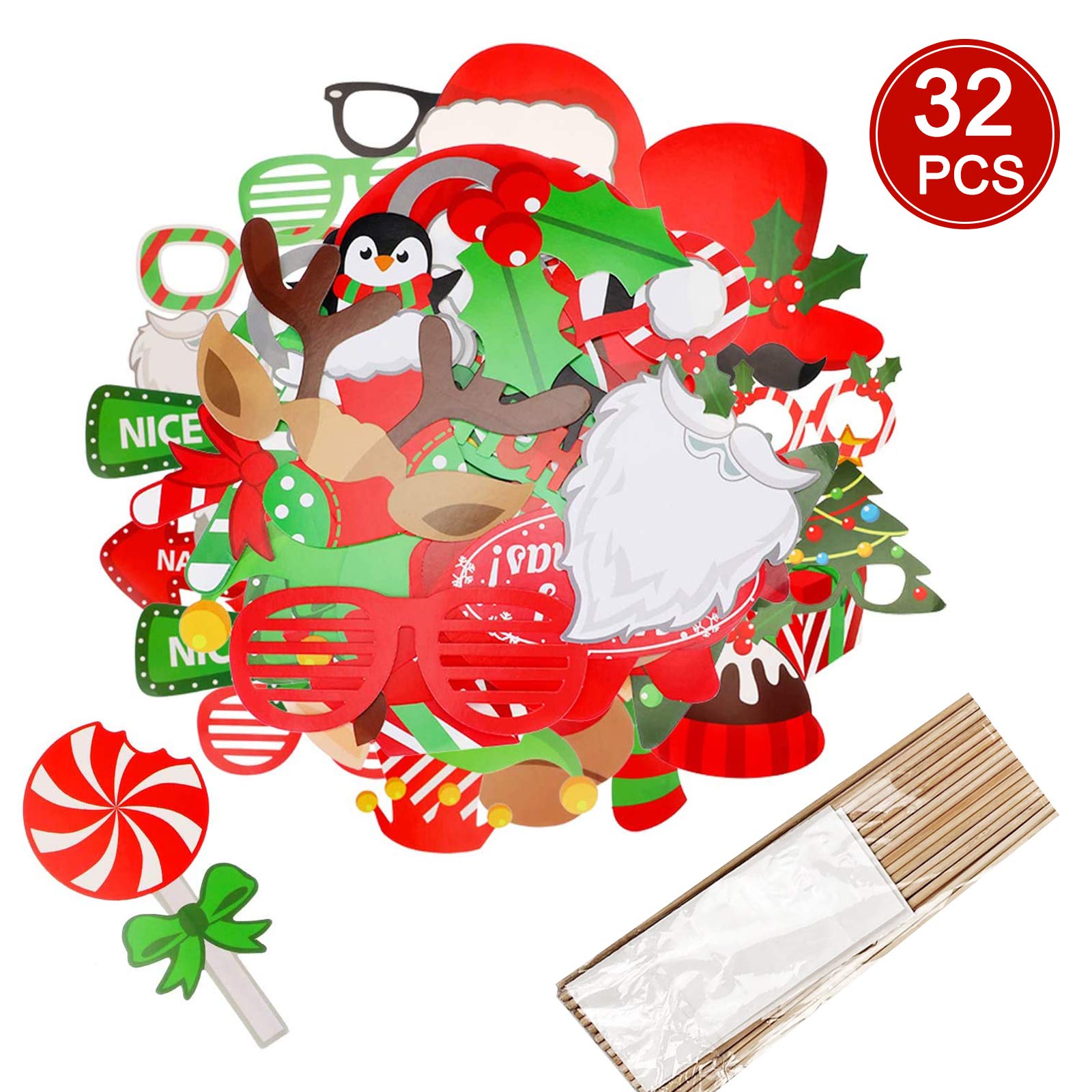 37 Accessoires Photomaton De Noël – Décorations Et Props Pour Photos De Fête