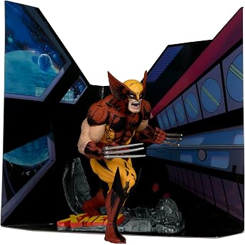 McFarlane Toys - Marvel Wolverine Posed Figure in 110 Scale with Scene X-Men # 1