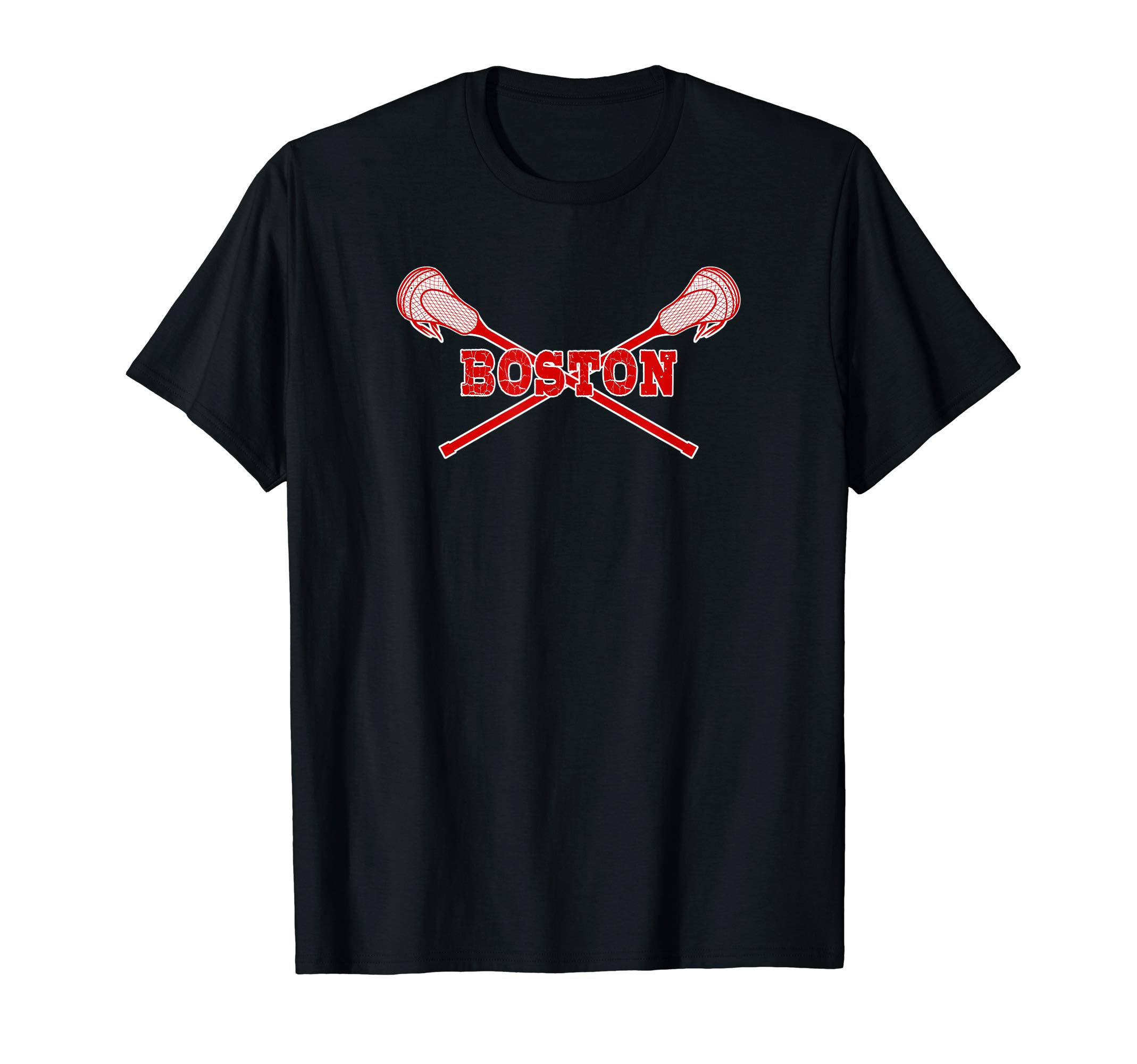 Boston Lacrosse with LAX Sticks T-Shirt