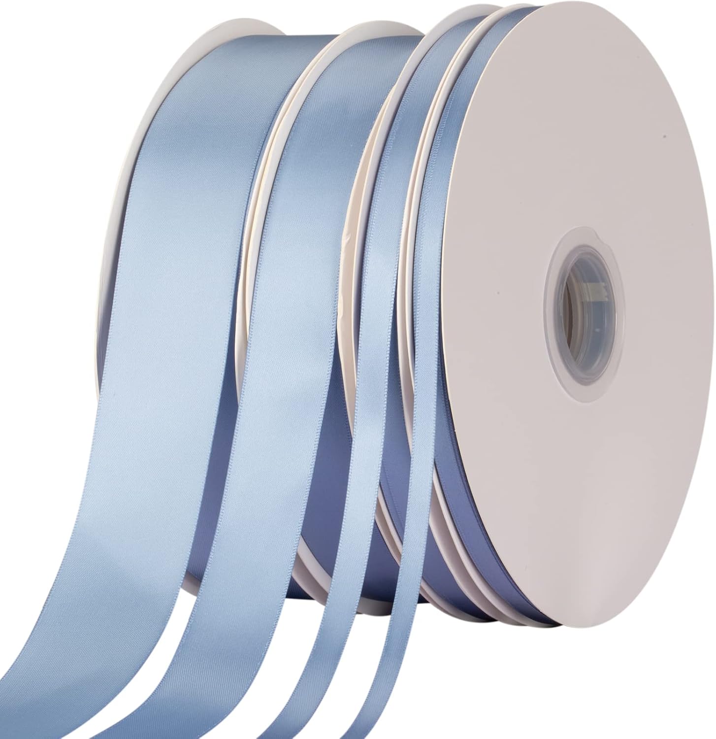 1-1/2" Inch Double Faced Satin Ribbon Solid Polyester Ribbon for Gift Wrapping, Crafts, Hair Bows, Wedding Party Decaration, Baby Shower Decoration Floral Arrangement (100 Yards, French Blue)