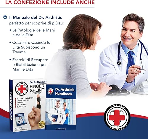 Miniatura 6 de Dr. Arthritis Doctor Developed - Férula para dedos acolchada para enderezar (negro, SM, paquete de 2)