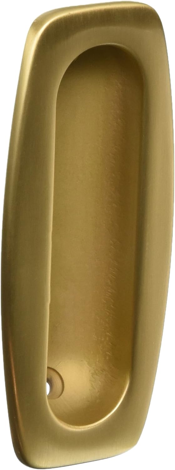 Baldwin 0458033 Sliding Door Flush Pull, Vintage Brass