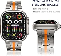 Vista 140 de WINGLE Correas de titanio para Apple Watch Band Ultra 3/2/1 Band Ultra de 1.929 in Series 11 10 1.811 in 1.772 in 1.732 in 1.654 in SE 3/2/1 Series