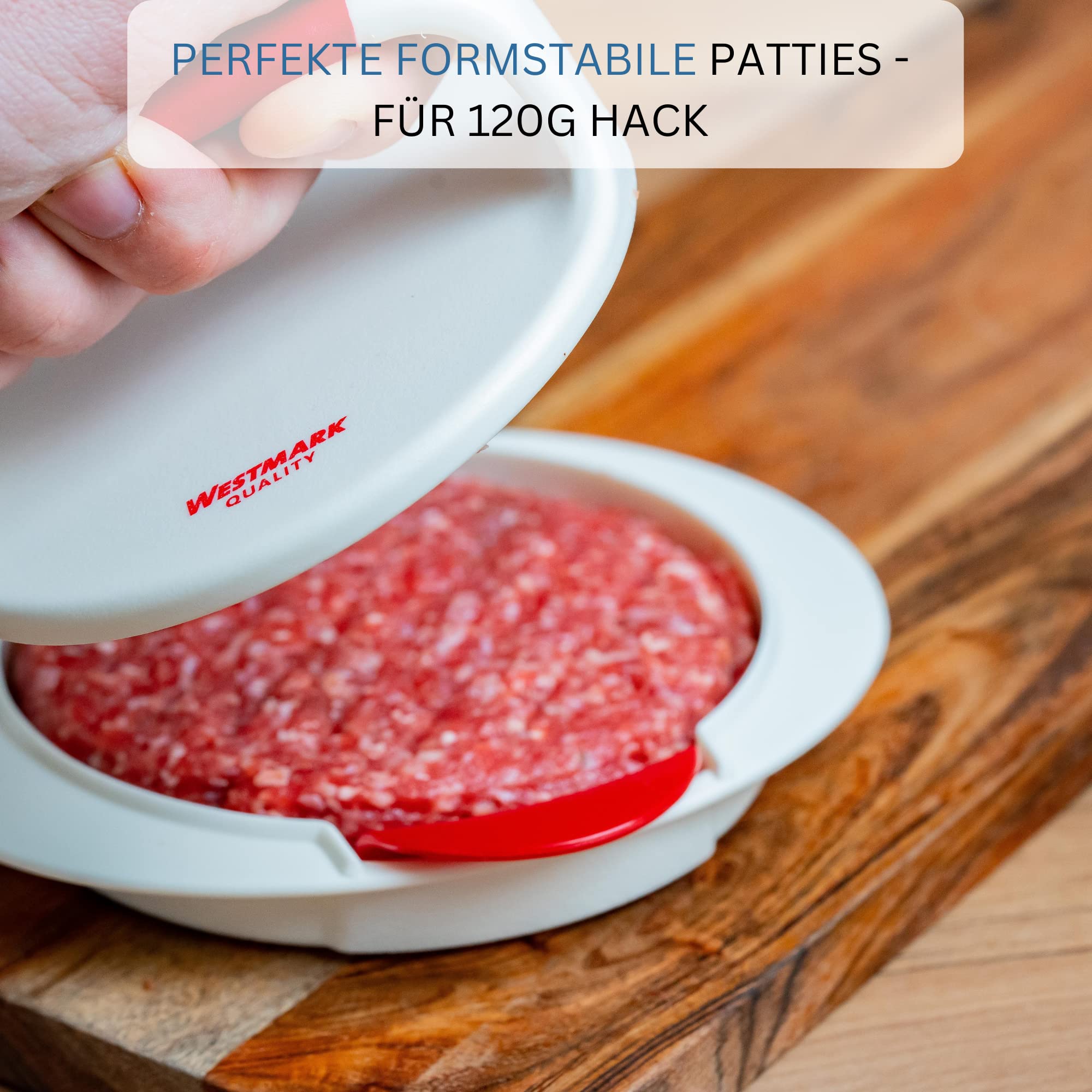 Pressa Per Hamburger In Alluminio Richsum - Con 100 Carte Antiaderenti - Foto 10