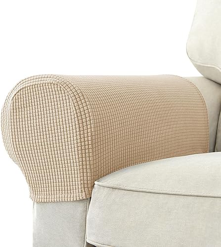 ZHOUZHOU Fundas elásticas para reposabrazos de sofá, fundas para reposabrazos reclinables, protector antideslizante para reposabrazos de muebles de