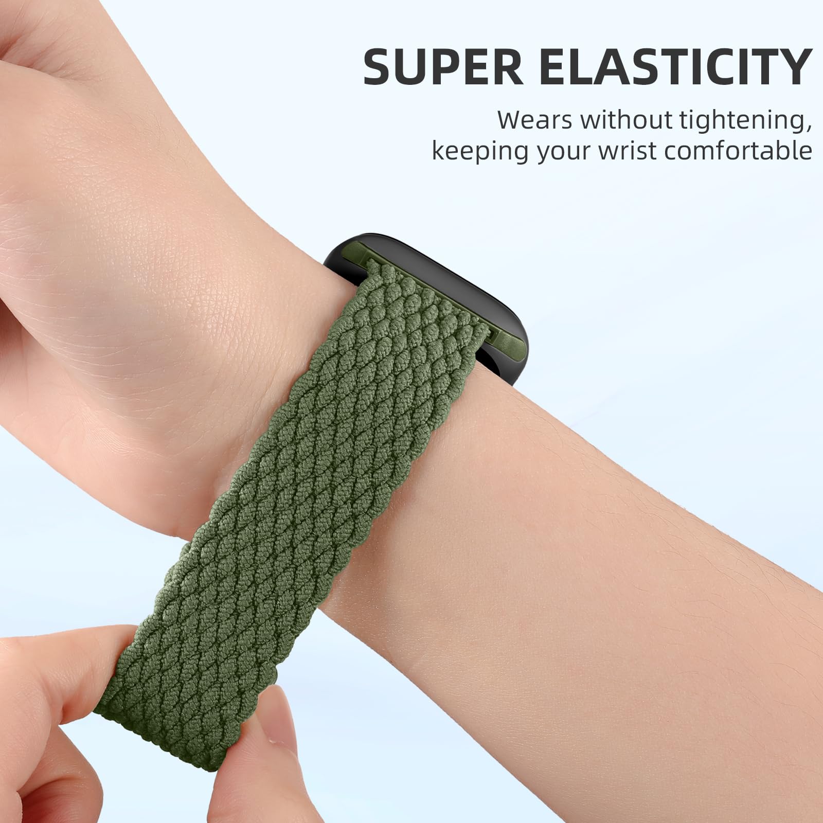 Maledan Intrecciato Cinturino Compatibile con Cinturino Apple Watch 45mm 46mm 44mm 49mm 42mm 41mm 40mm 38mm, Cinturino Magnetico in Nylon Solo Loop per iWatch Serie 10 9 8 7 6 5 4 3 2 1 SE Ultra