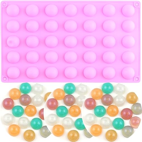 35 moldes de silicona semicírculo de la cavidad mini semi de la esfera de los moldes del silicón del semicírculo para el chocolate del caramelo