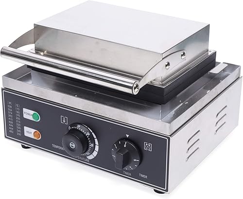 Miniatura 5 de Máquina comercial para hacer donas, fabricante de donas de gofres de acero inoxidable, calentador de donas antiadherente de doble cara para cocina,