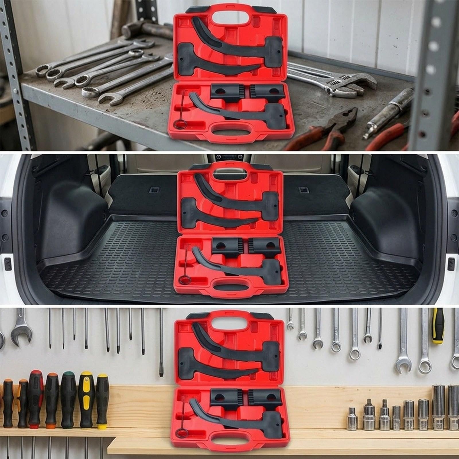 Bloccaggio Albero a Attrezzi Temporizzazione Motore Kit Accessori Veicoli Valigetta Robusta Adatto a Officina Manutenzione Garage Riparazione, Nero